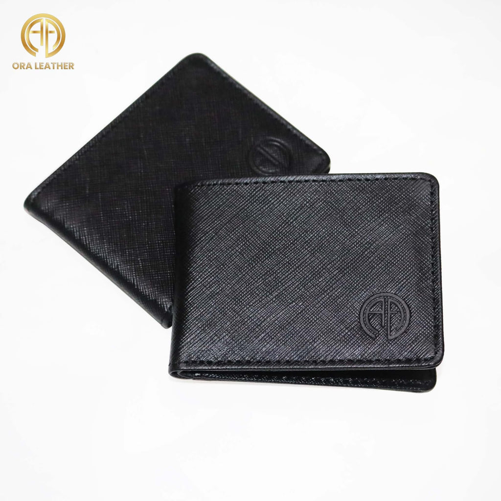 Check Black Men's Leather Wallet