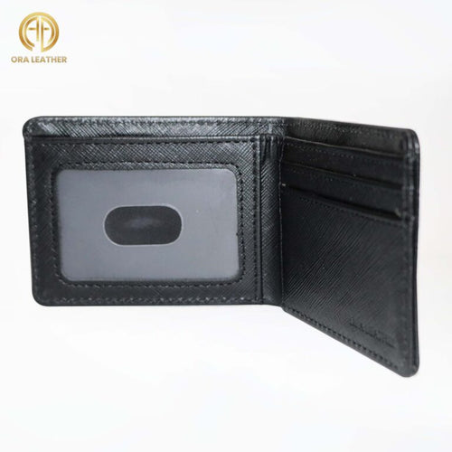 Check Black Men's Leather Wallet