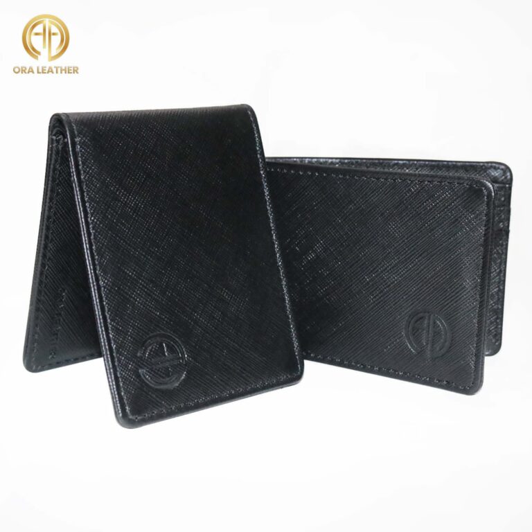 Check Black Men's Leather Wallet