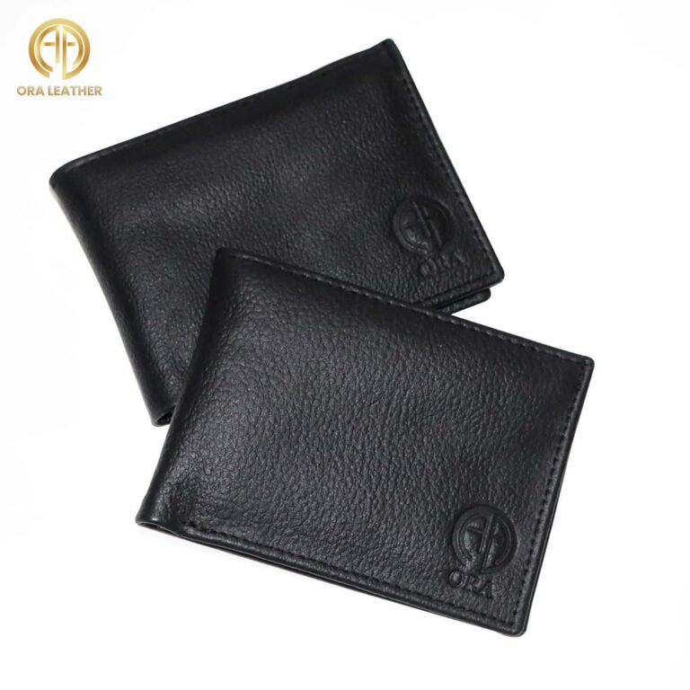 Plain Black Men's Leather Wallet